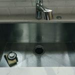 a sink with a faucet