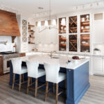 Kitchen - Hampton in Smoke Matte and custom blue colour