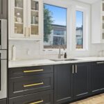 white wooden framed glass window